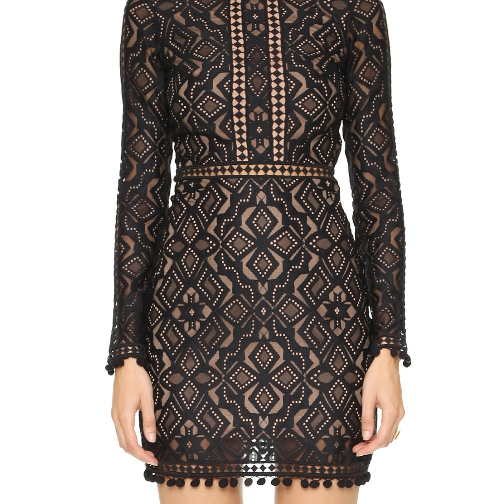 For Love and Lemons Black Lace Dress